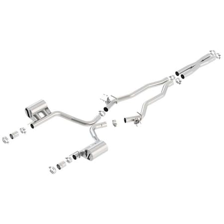 Borla 2.75 in. ATAK Stainless Steel Cat-Back Exhaust System Fit for 2015 Challenger SRT 392 BRL140678